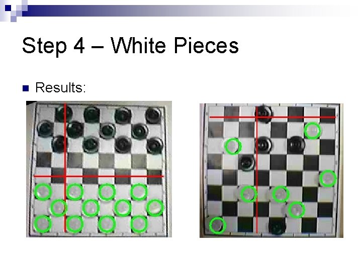 Step 4 – White Pieces n Results: Step 4 – White Pieces n Results: