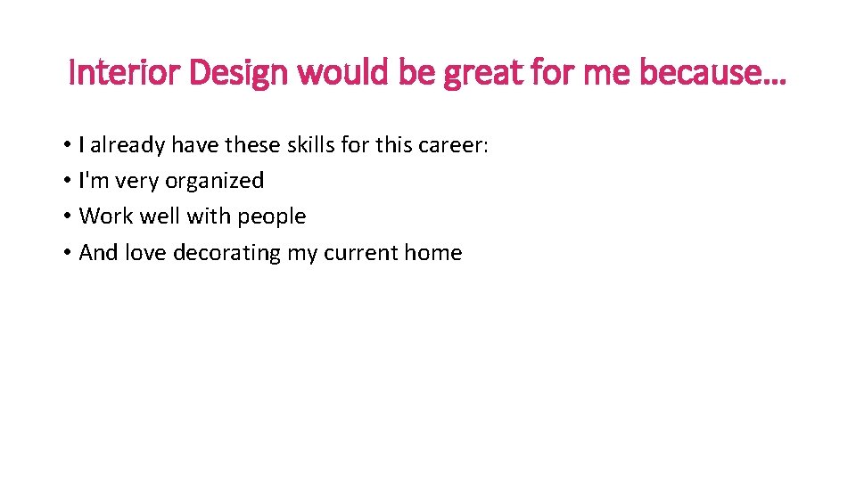 Alexis Career Path How to become an interior