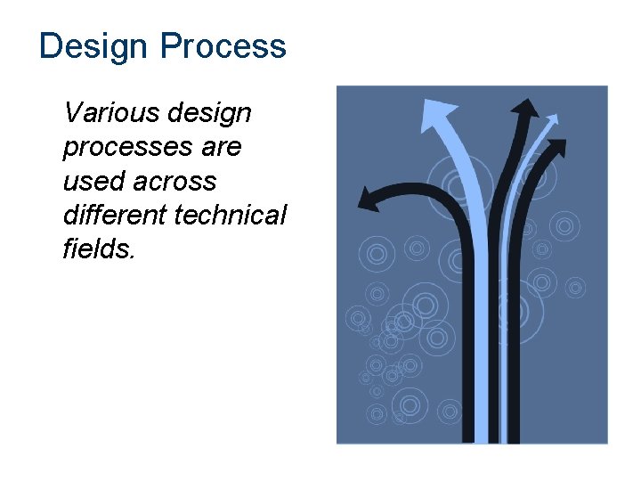 Design Process Various design processes are used across different technical fields. Design Process Various design processes are used across different technical fields.