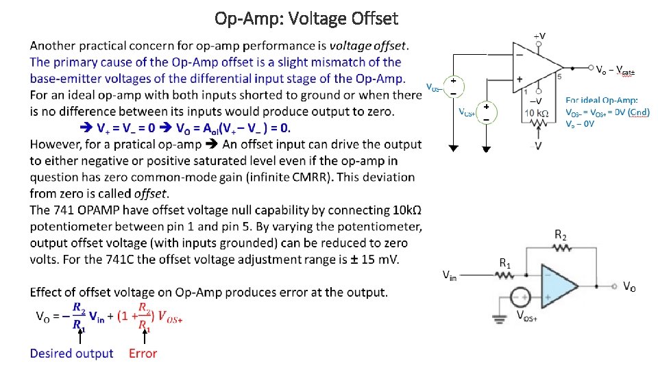 Op-Amp: Voltage Offset 