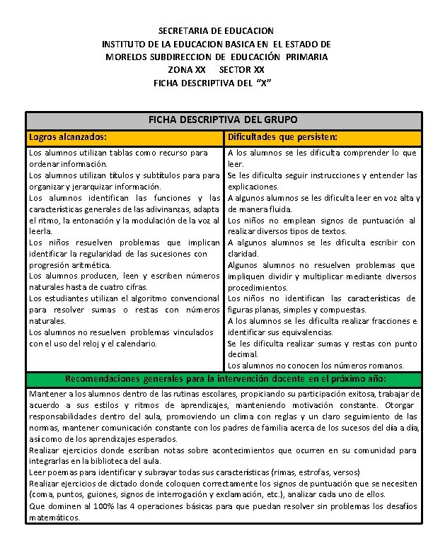 SECRETARIA DE EDUCACION INSTITUTO DE LA EDUCACION BASICA EN EL ESTADO DE MORELOS SUBDIRECCION