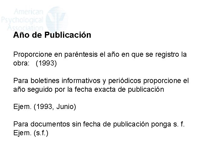 Año de Publicación Proporcione en paréntesis el año en que se registro la obra: