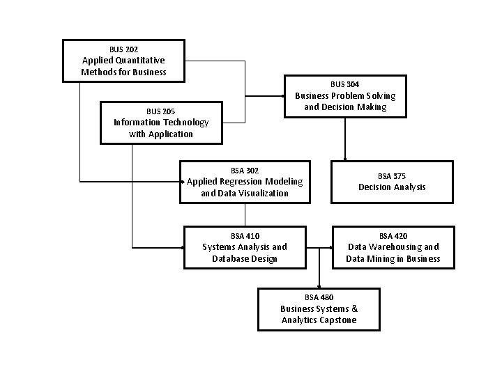 BUS 202 Applied Quantitative Methods for Business BUS 304 Business Problem Solving and Decision
