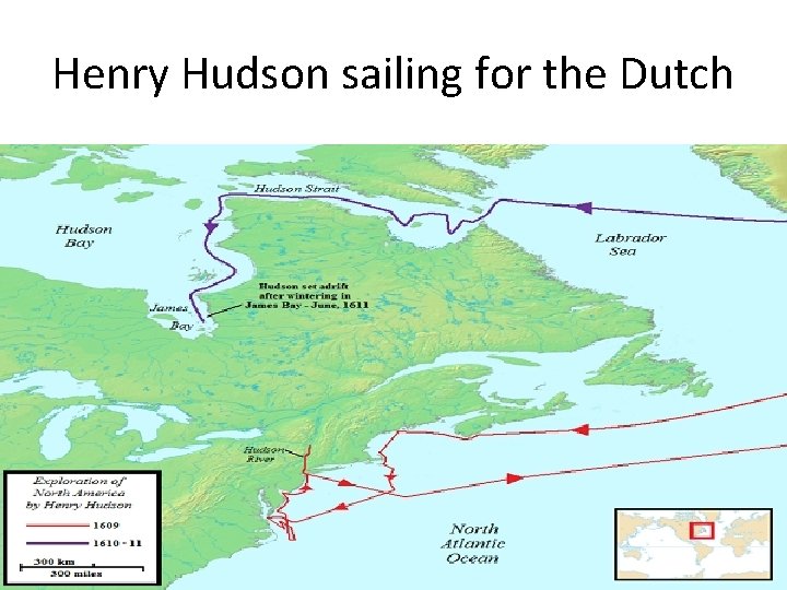 Henry Hudson sailing for the Dutch 