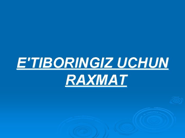 E'TIBORINGIZ UCHUN RAXMAT 