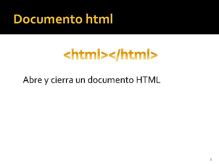 Documento html Abre y cierra un documento HTML 2 
