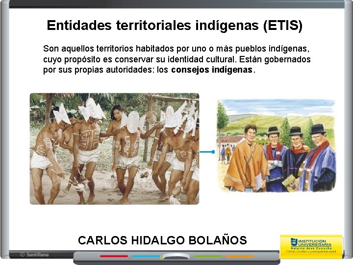 Entidades territoriales indígenas (ETIS) Son aquellos territorios habitados por uno o más pueblos indígenas,