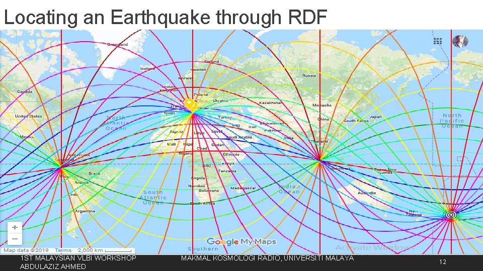 Locating an Earthquake through RDF 1 ST MALAYSIAN VLBI WORKSHOP ABDULAZIZ AHMED MAKMAL KOSMOLOGI