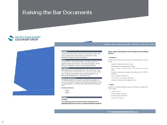 Raising the Bar Documents 3 