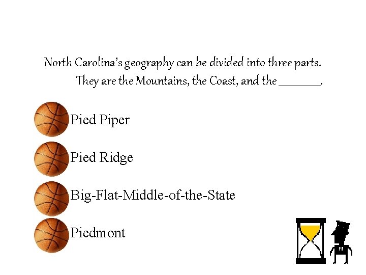 North Carolina’s geography can be divided into three parts. They are the Mountains, the