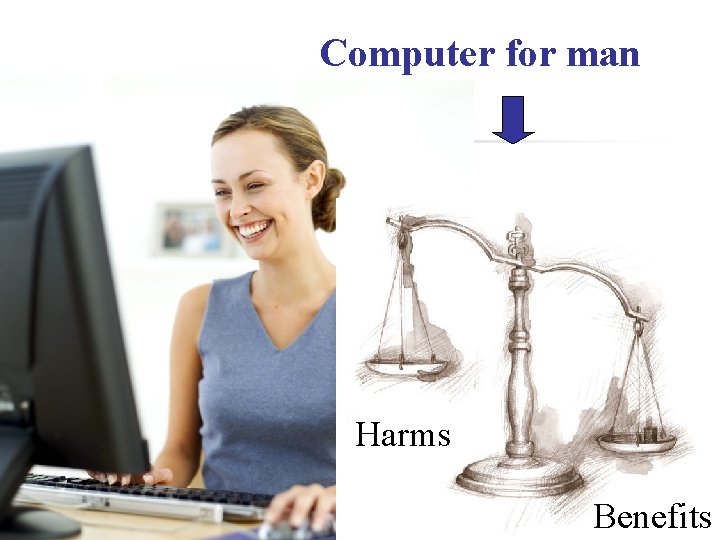 Computer for man Harms Benefits 