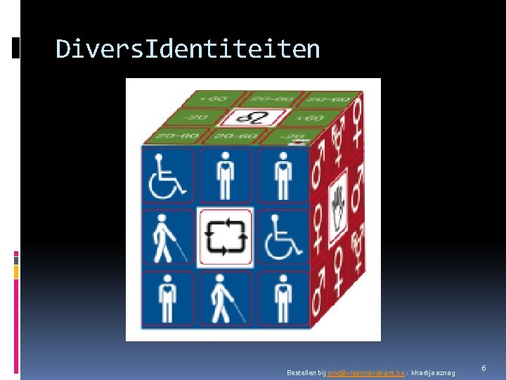 Divers. Identiteiten Bestellen bij pric@vlaamsbrabant. be : khadija aznag 6 Divers. Identiteiten Bestellen bij pric@vlaamsbrabant. be : khadija aznag 6