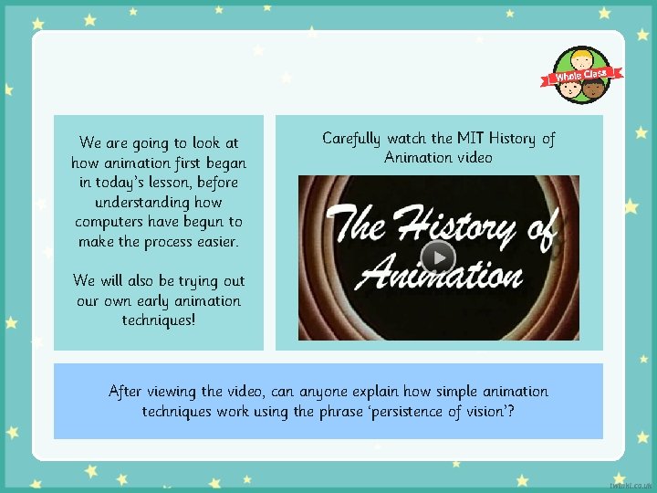 We are going to look at how animation first began in today’s lesson, before