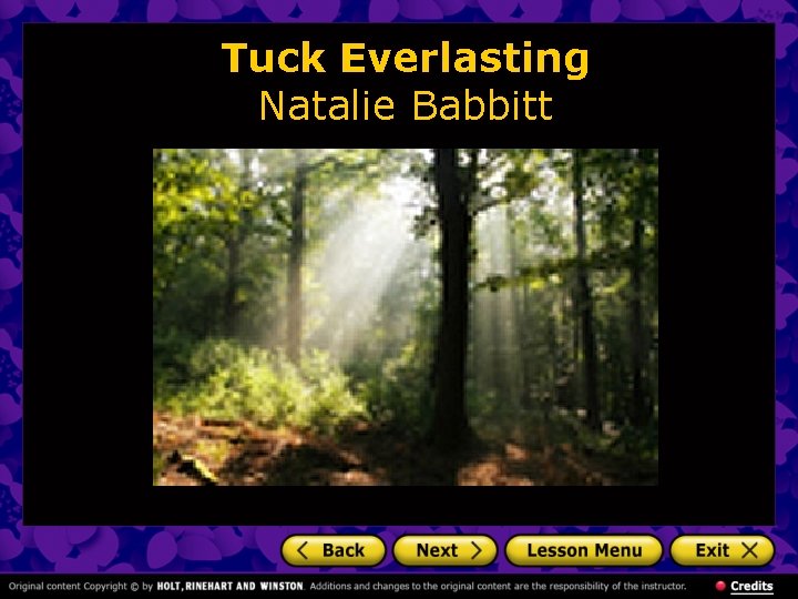 Tuck Everlasting Natalie Babbitt 