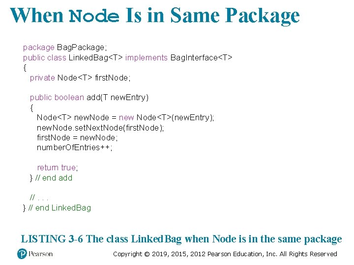 When Node Is in Same Package package Bag. Package; public class Linked. Bag<T> implements When Node Is in Same Package package Bag. Package; public class Linked. Bag<T> implements