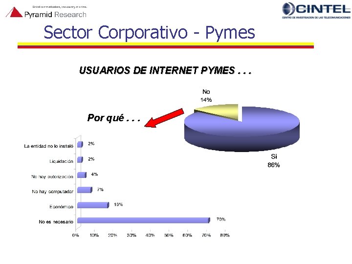 Sector Corporativo - Pymes USUARIOS DE INTERNET PYMES. . . Por qué. . .