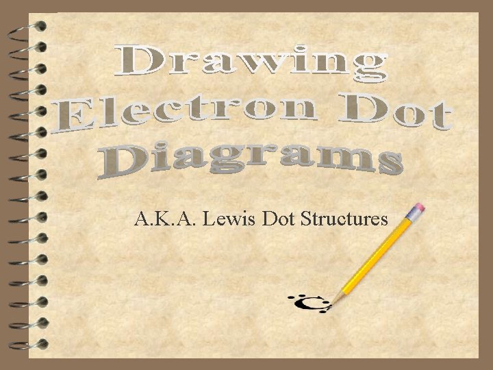 A. K. A. Lewis Dot Structures 