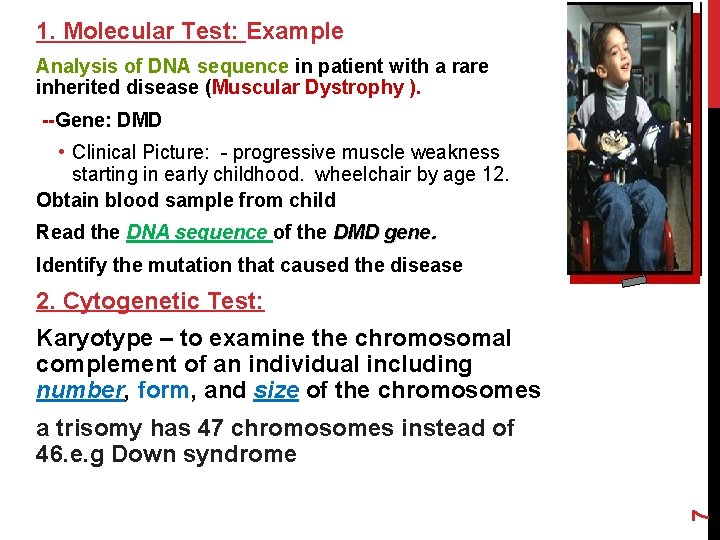 1. Molecular Test: Example Analysis of DNA sequence in patient with a rare inherited