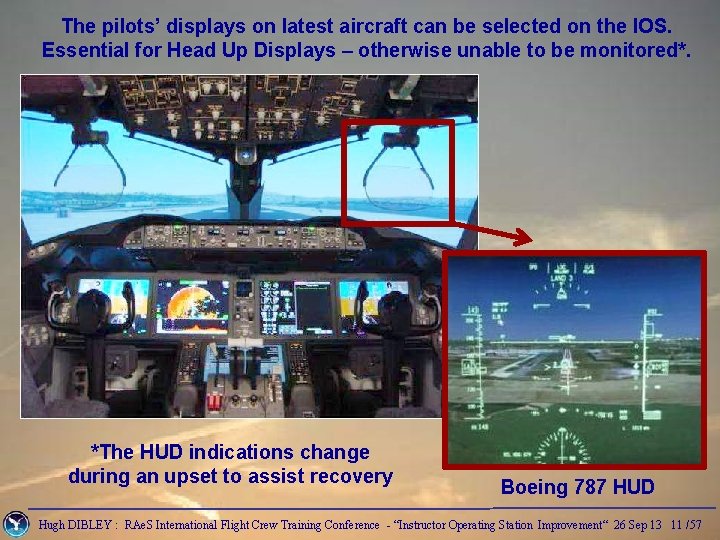 The pilots’ displays on latest aircraft can be selected on the IOS. Essential for