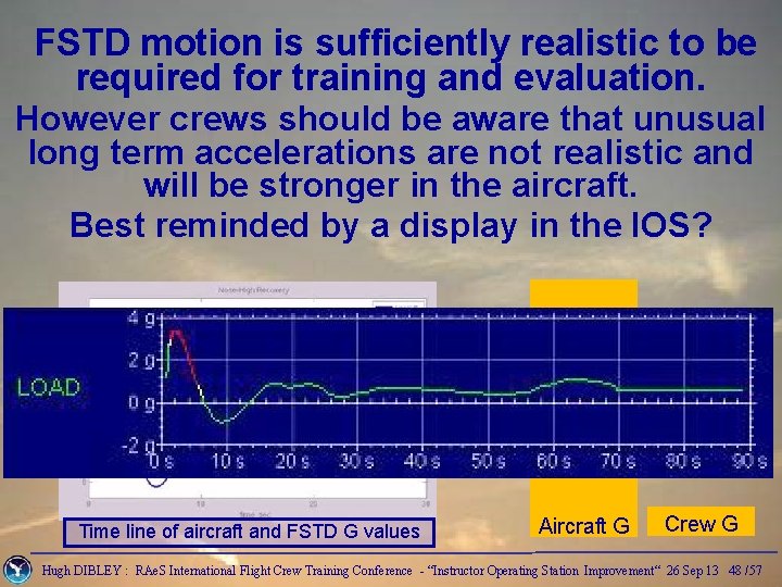 FSTD motion is sufficiently realistic to be required for training and evaluation. However crews