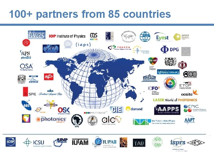 100+ partners from 85 countries 