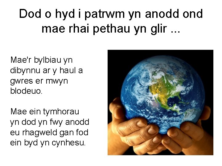 Dod o hyd i patrwm yn anodd ond mae rhai pethau yn glir. .