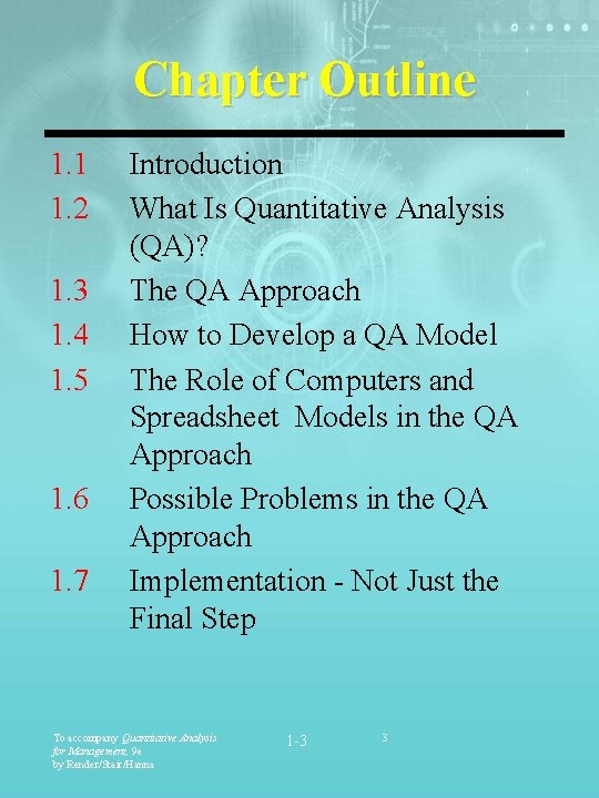 Chapter Outline 1. 1 1. 2 1. 3 1. 4 1. 5 1. 6
