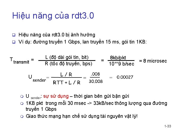 Hiệu năng của rdt 3. 0 q Hiệu năng của rdt 3. 0 bị