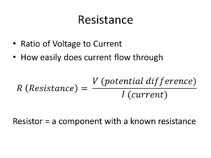 Resistance • 