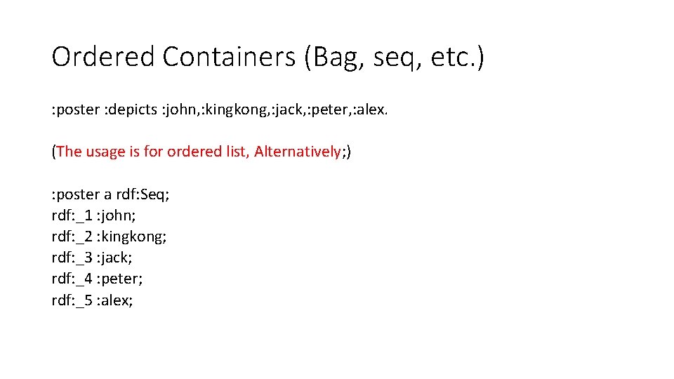 Ordered Containers (Bag, seq, etc. ) : poster : depicts : john, : kingkong,