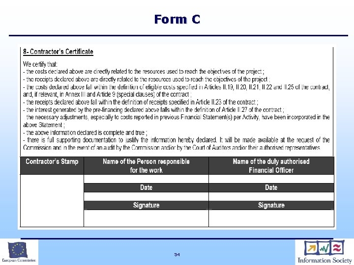 Form C 34 