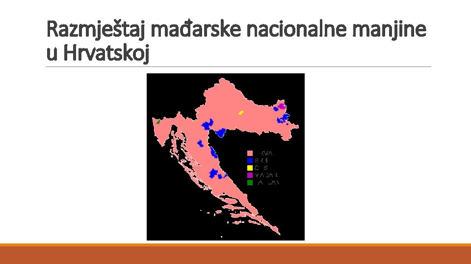 Razmještaj mađarske nacionalne manjine u Hrvatskoj 