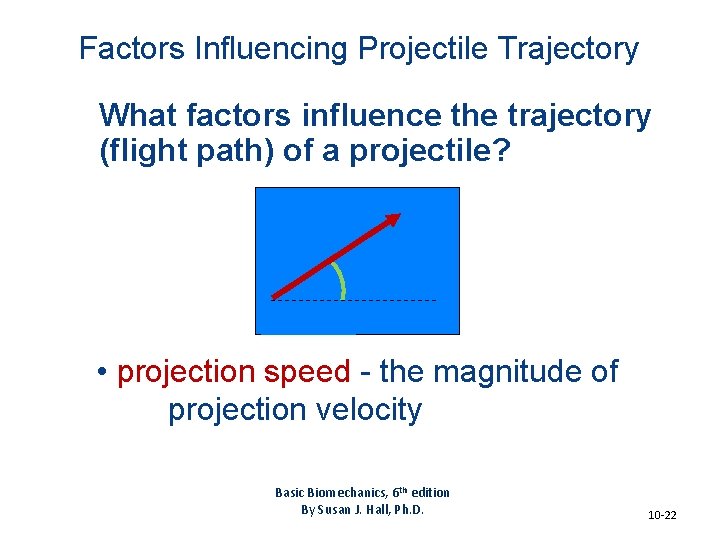 Factors Influencing Projectile Trajectory What factors influence the trajectory (flight path) of a projectile? Factors Influencing Projectile Trajectory What factors influence the trajectory (flight path) of a projectile?
