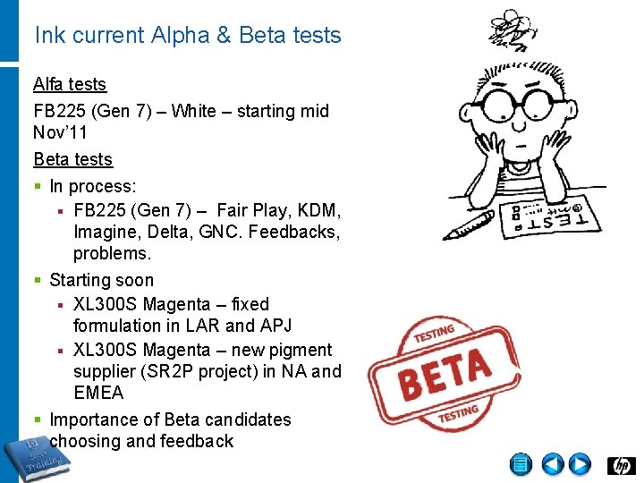 Ink current Alpha & Beta tests Alfa tests FB 225 (Gen 7) – White