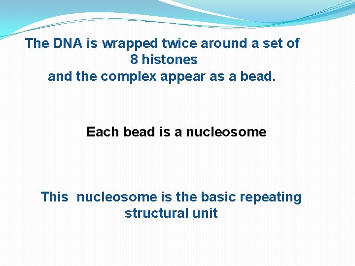 The DNA is wrapped twice around a set of 8 histones and the complex