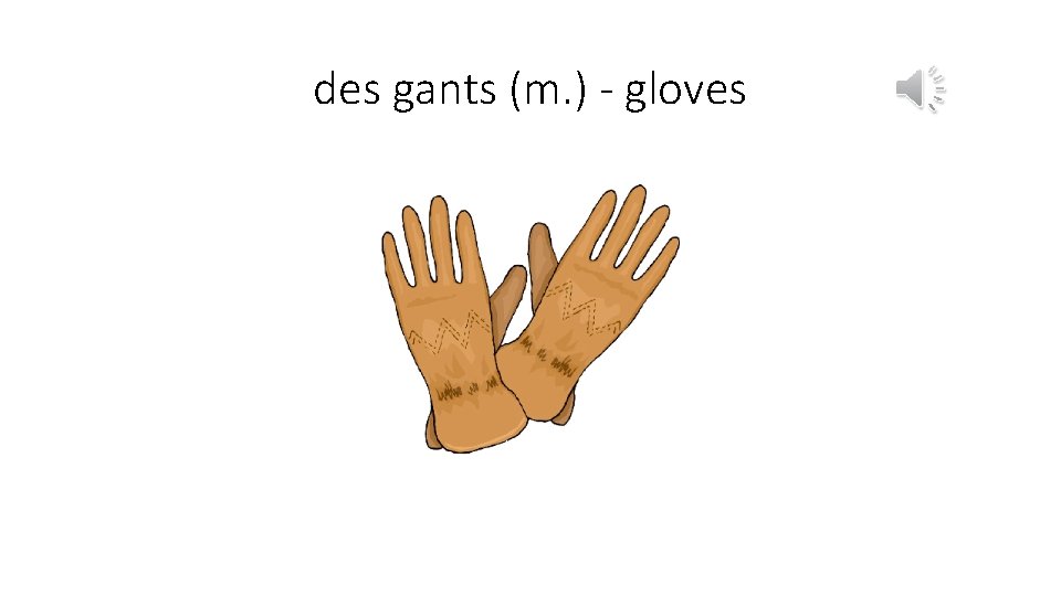 des gants (m. ) - gloves 