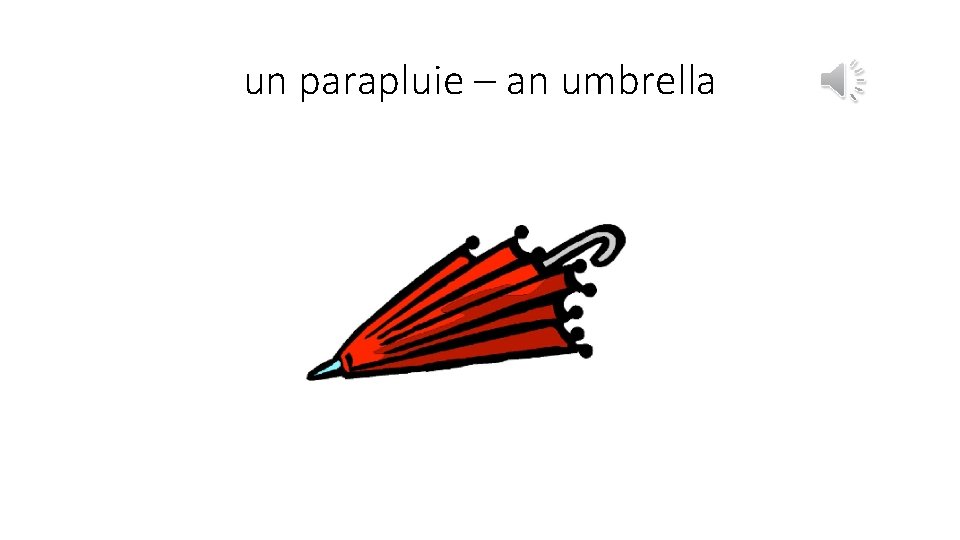 un parapluie – an umbrella 