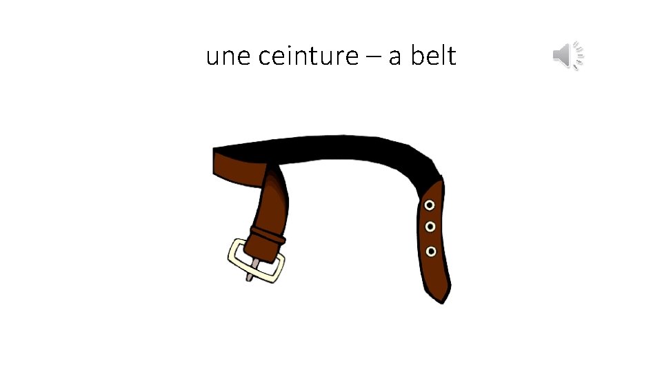 une ceinture – a belt 