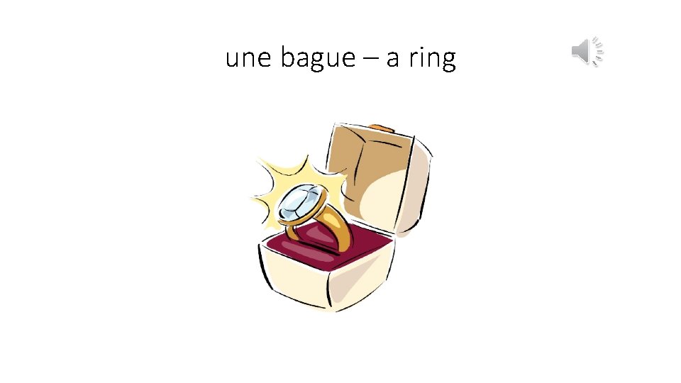 une bague – a ring 