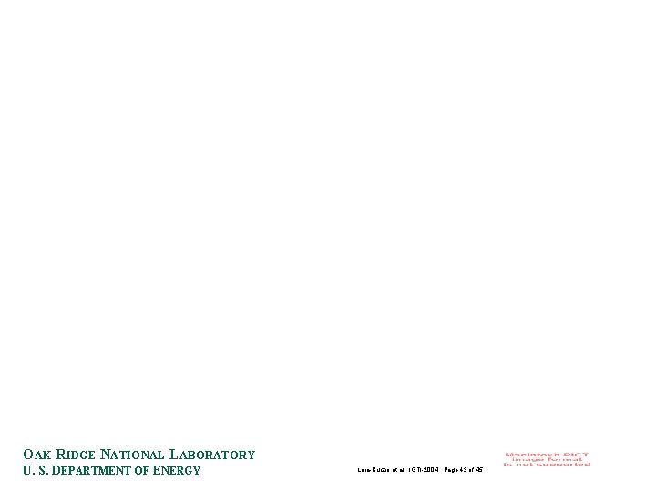 OAK RIDGE NATIONAL LABORATORY U. S. DEPARTMENT OF ENERGY Lara-Curzio et al. IGTI-2004. Page