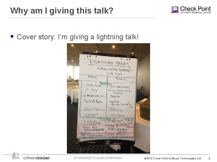 Why am I giving this talk? § Cover story: I’m giving a lightning talk!