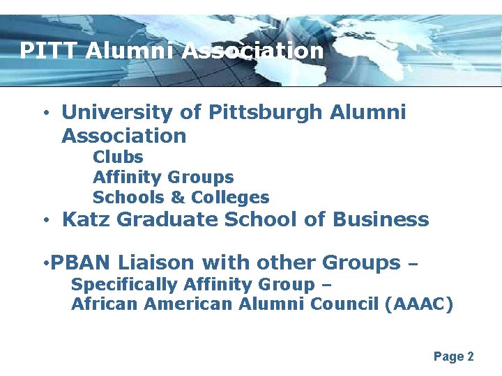 PITT Alumni Association • University of Pittsburgh Alumni Association Clubs Affinity Groups Schools &