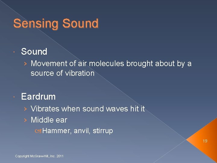 Sensing Sound › Movement of air molecules brought about by a source of vibration