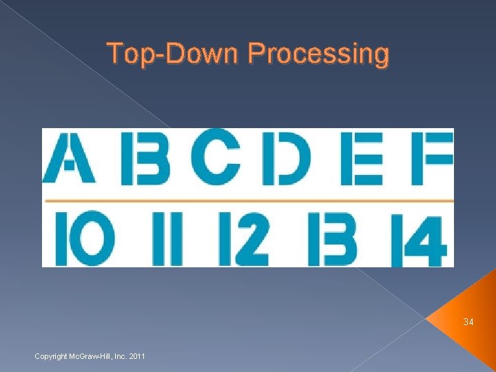 Top-Down Processing 34 Copyright Mc. Graw-Hill, Inc. 2011 