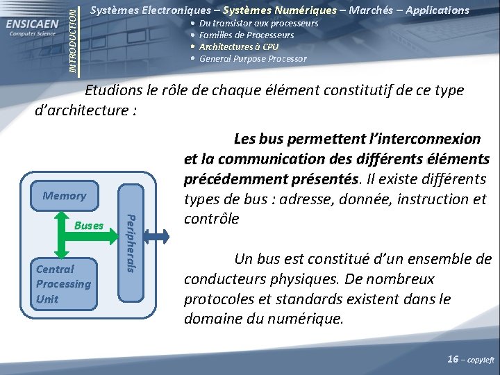 INTRODUCTION Systèmes Electroniques – Systèmes Numériques – Marchés – Applications Du transistor aux processeurs