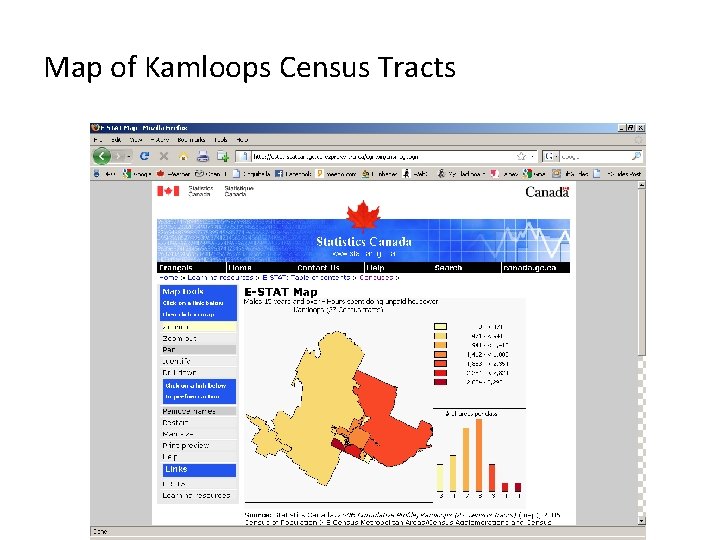 Map of Kamloops Census Tracts 