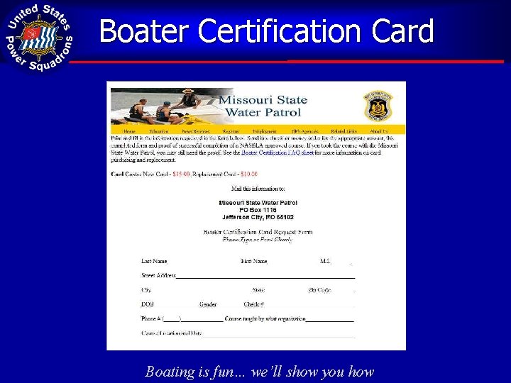 Boater Certification Card Boating is fun… we’ll show you how 