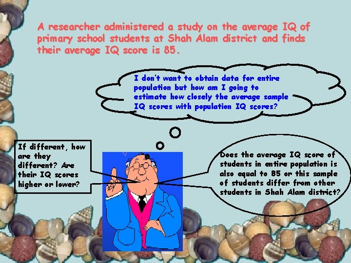 A researcher administered a study on the average IQ of primary school students at