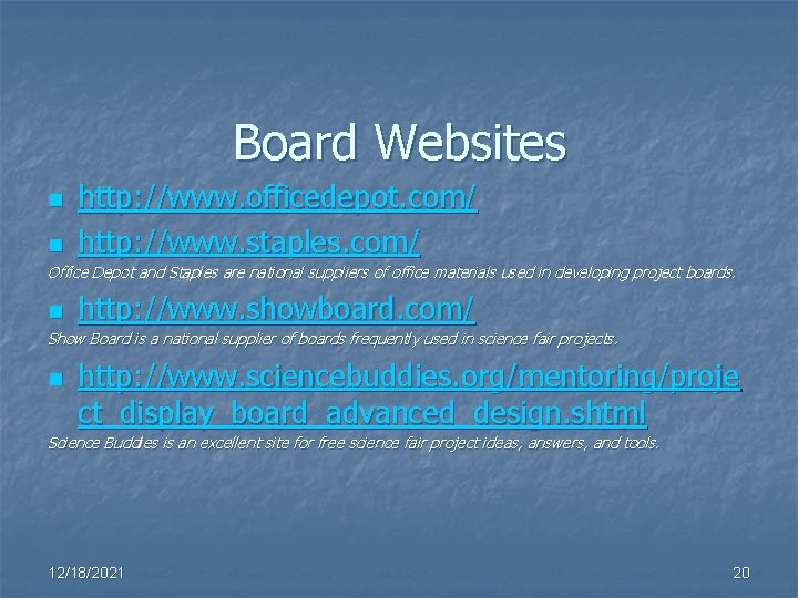 Board Websites n n http: //www. officedepot. com/ http: //www. staples. com/ Office Depot Board Websites n n http: //www. officedepot. com/ http: //www. staples. com/ Office Depot