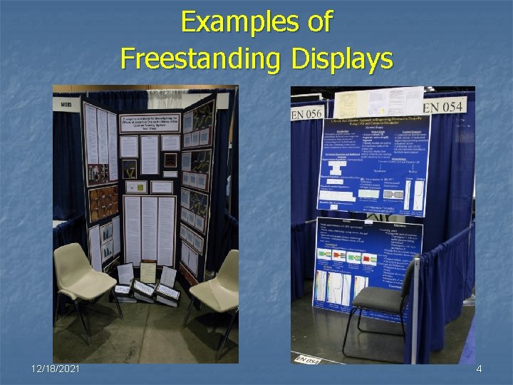 Examples of Freestanding Displays 12/18/2021 4 Examples of Freestanding Displays 12/18/2021 4